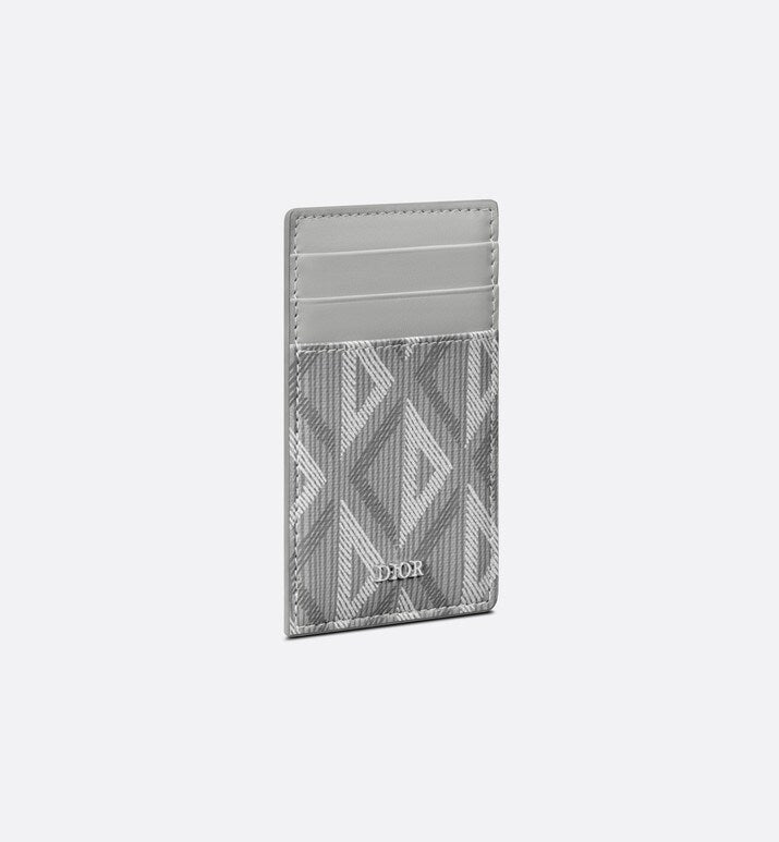 Card Holder with Bill Clip • Dior Gray CD Diamond Canvas