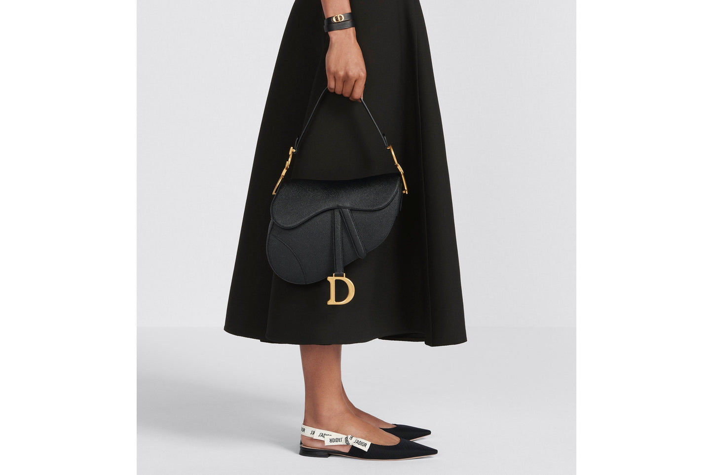 Saddle Bag with Strap • Sand-Colored Grained Calfskin