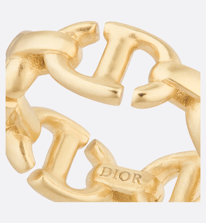 CD Navy Ring • Gold-finish metal