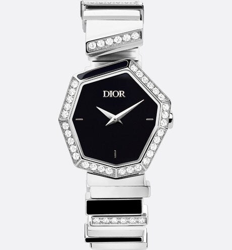 GEM DIOR 16.5 cm • Ø 27 mm (1”), Steel, Mother-of-Pearl and Diamonds