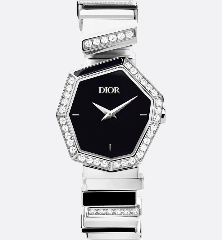 GEM DIOR 16.5 cm • Ø 27 mm (1”), Steel, Mother-of-Pearl and Diamonds