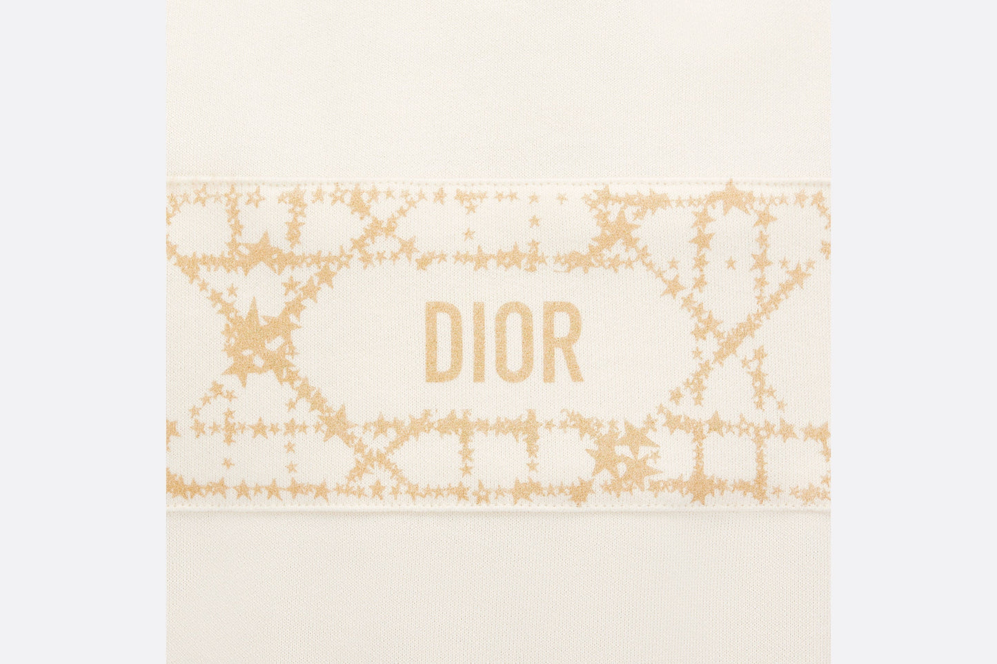 Kid's Sleeveless Cropped T-Shirt • Ivory Cotton-Blend Fleece with Pale Gold-Tone Cannage Motif