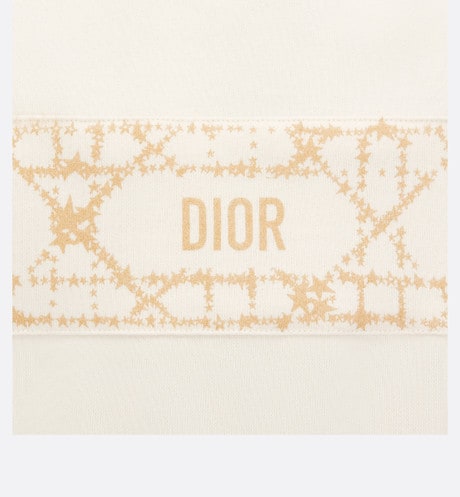 Kid's Sleeveless Cropped T-Shirt • Ivory Cotton-Blend Fleece with Pale Gold-Tone Cannage Motif