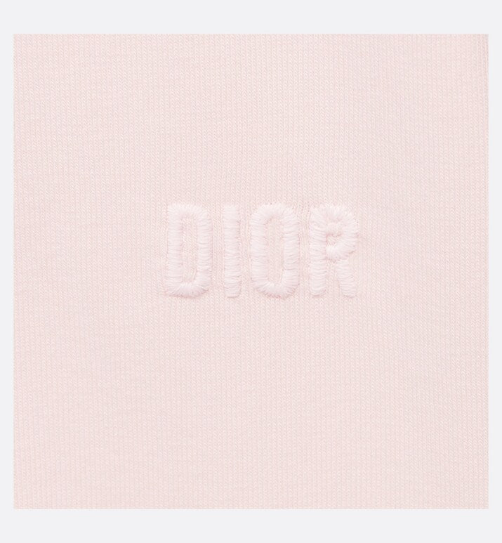 Baby Long-Sleeved Onesie • Pale Pink Cannage Jersey and Cotton Voile