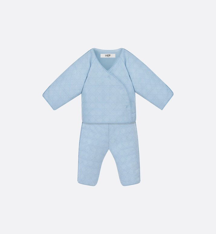 Newborn Gift Set • Sky Blue Cannage Cotton Voile