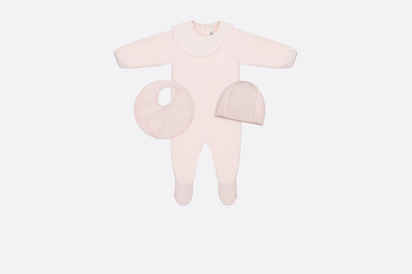 Newborn Gift Set • Pale Pink Cannage Jersey and Cotton Voile