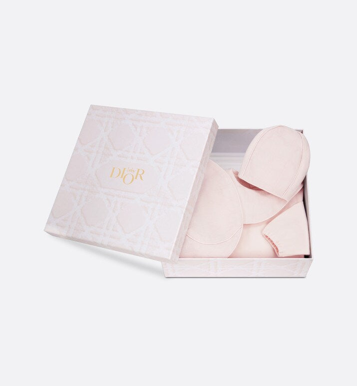 Newborn Gift Set • Pale Pink Cannage Jersey and Cotton Voile