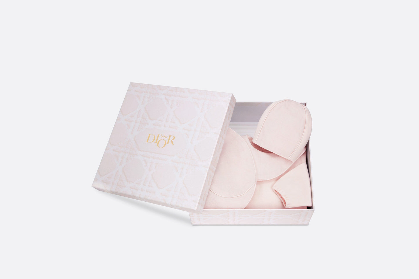 Newborn Gift Set • Pale Pink Cannage Jersey and Cotton Voile