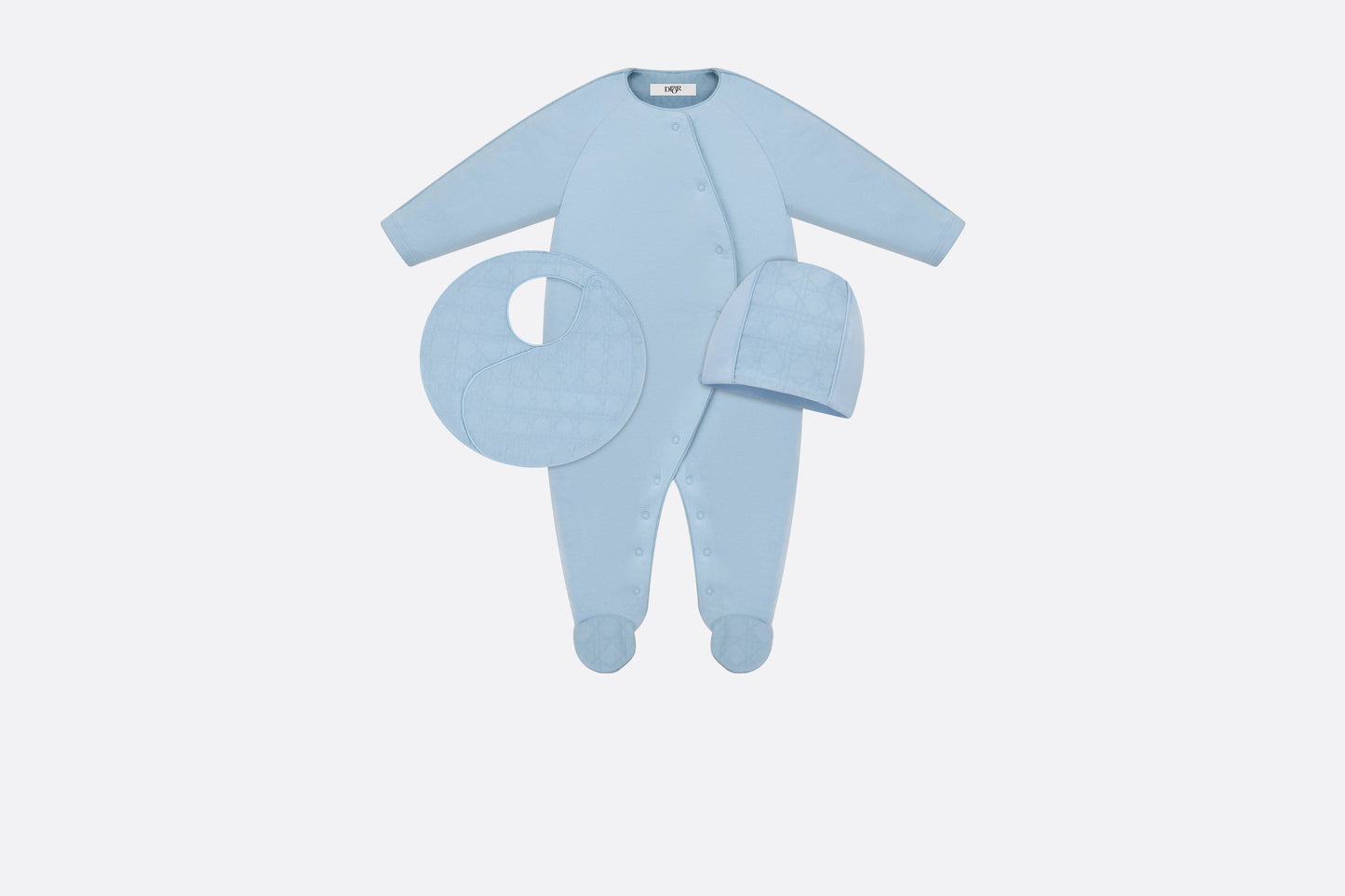 Newborn Gift Set • Sky Blue Cannage Jersey and Cotton Voile