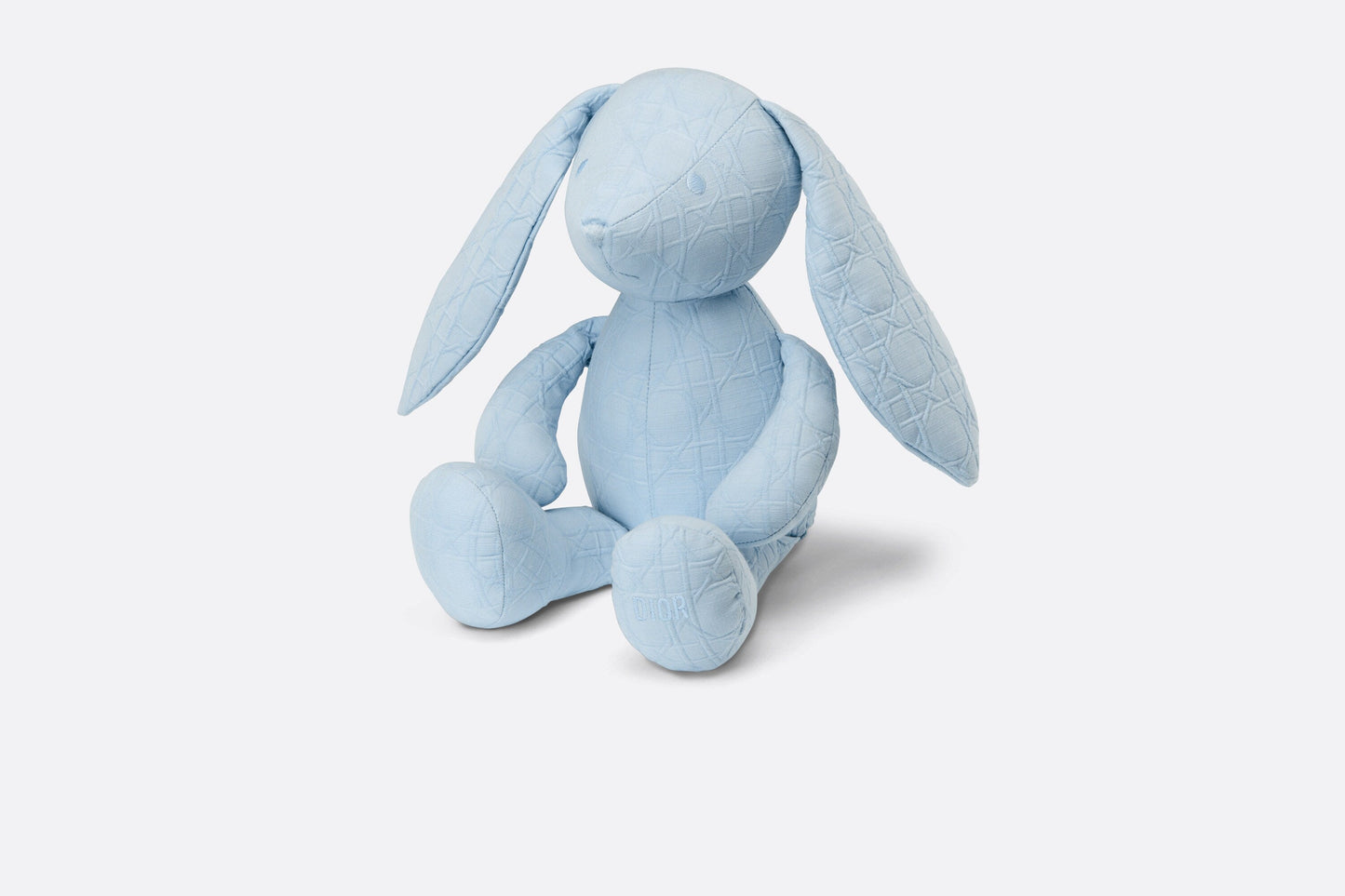 Rabbit Stuffed Toy • Sky Blue Cannage Cotton Canvas