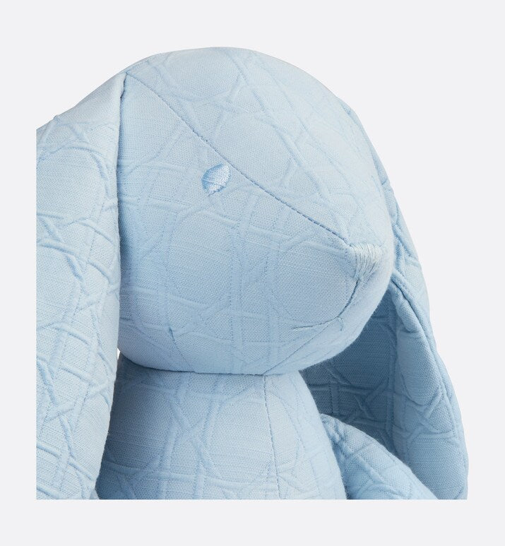 Rabbit Stuffed Toy • Sky Blue Cannage Cotton Canvas