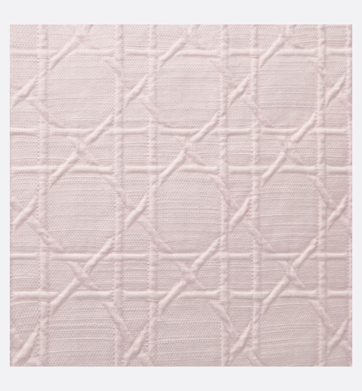 Zipped Pouch • Pale Pink Cannage Cotton Canvas