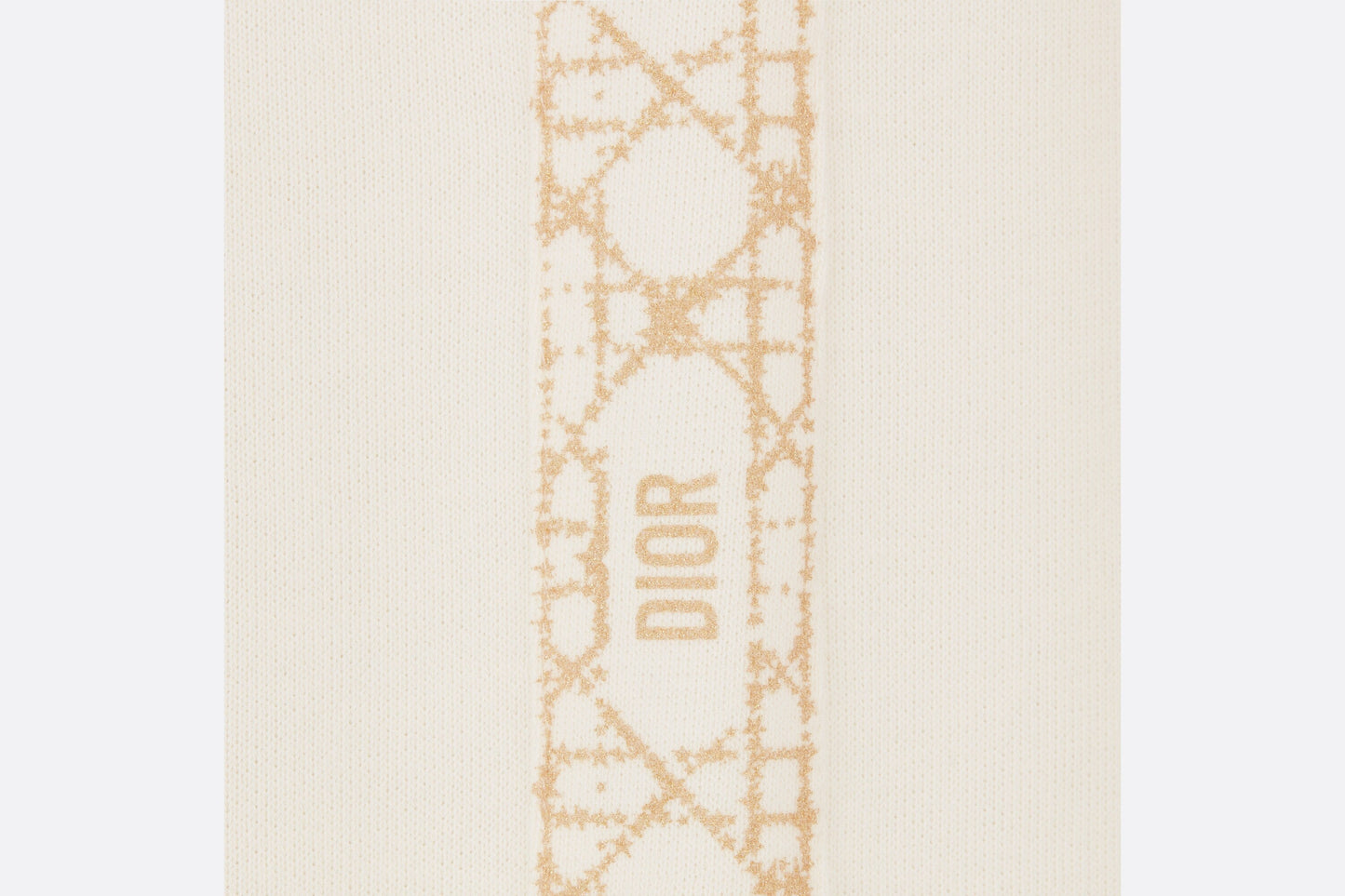 Kid's Loose Pants • Ivory Cotton-Blend Fleece with Pale Gold-Tone Cannage Motif