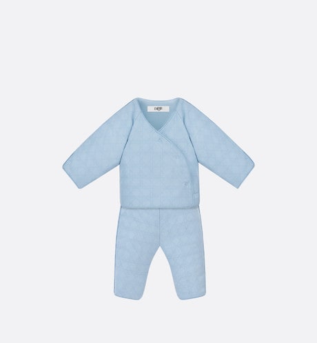 Newborn Gift Set • Sky Blue Cannage Cotton Voile