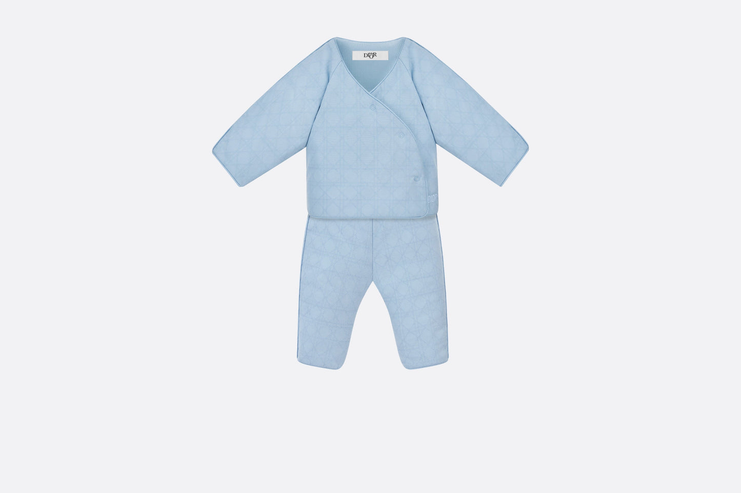 Newborn Gift Set • Sky Blue Cannage Cotton Voile