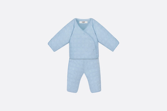 Newborn Gift Set • Sky Blue Cannage Cotton Voile