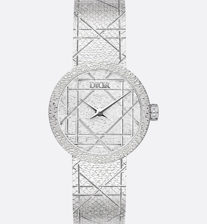 La D My Dior • Ø 25 mm, Steel and Diamonds