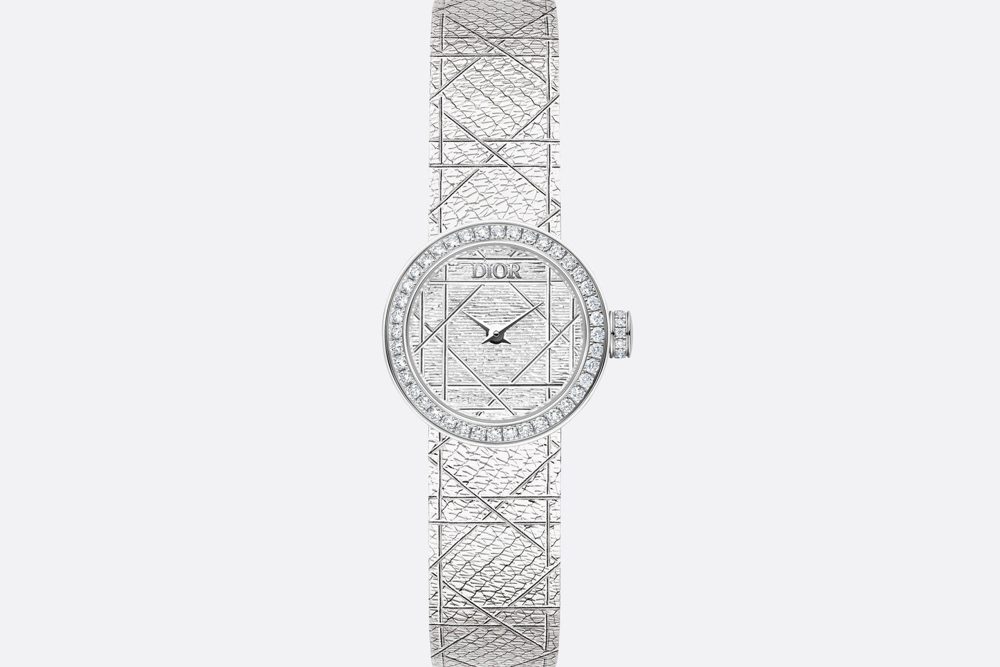 La Mini D My Dior • Ø 19 mm, Steel and Diamonds