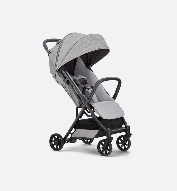 Stroller • Gray Water-Repellent Cannage Canvas