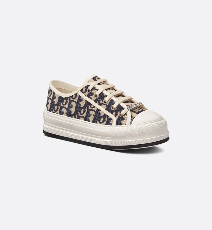 Walk'n'Dior Platform Sneaker • Deep Blue Dior Oblique Embroidered Cotton