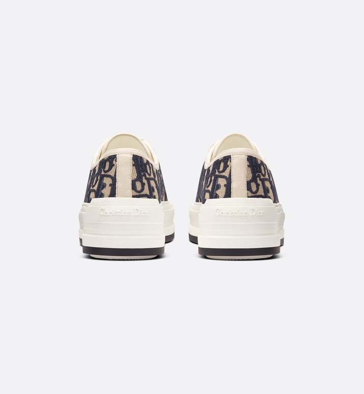 Walk'n'Dior Platform Sneaker • Deep Blue Dior Oblique Embroidered Cotton