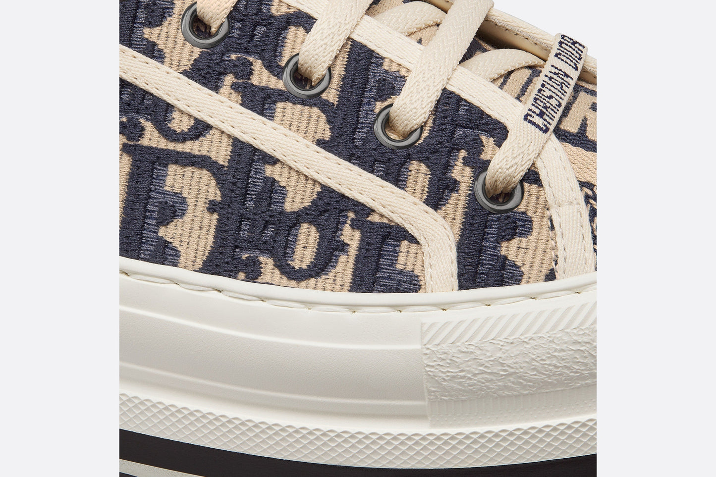 Walk'n'Dior Platform Sneaker • Deep Blue Dior Oblique Embroidered Cotton