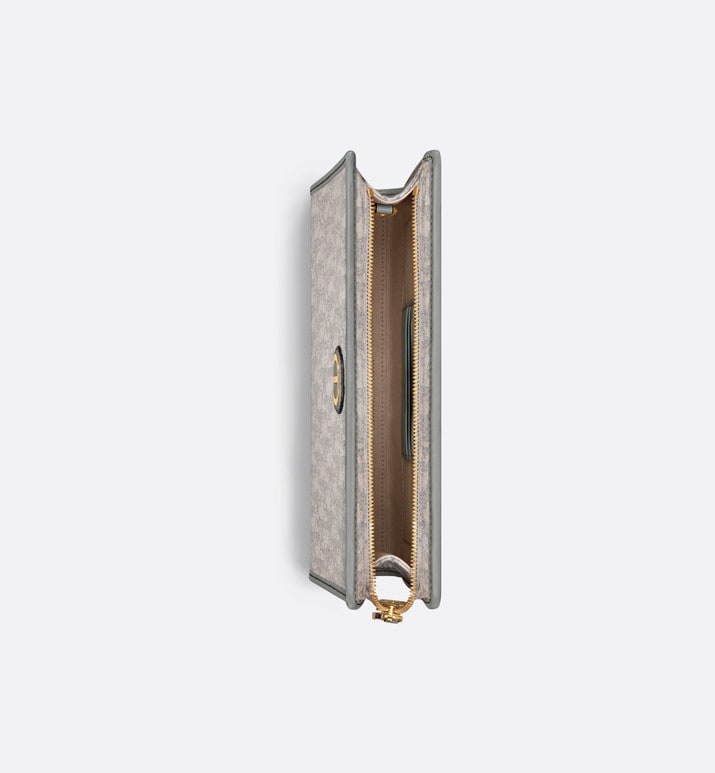 Medium 30 Montaigne Pouch • Gray Dior Oblique Jacquard