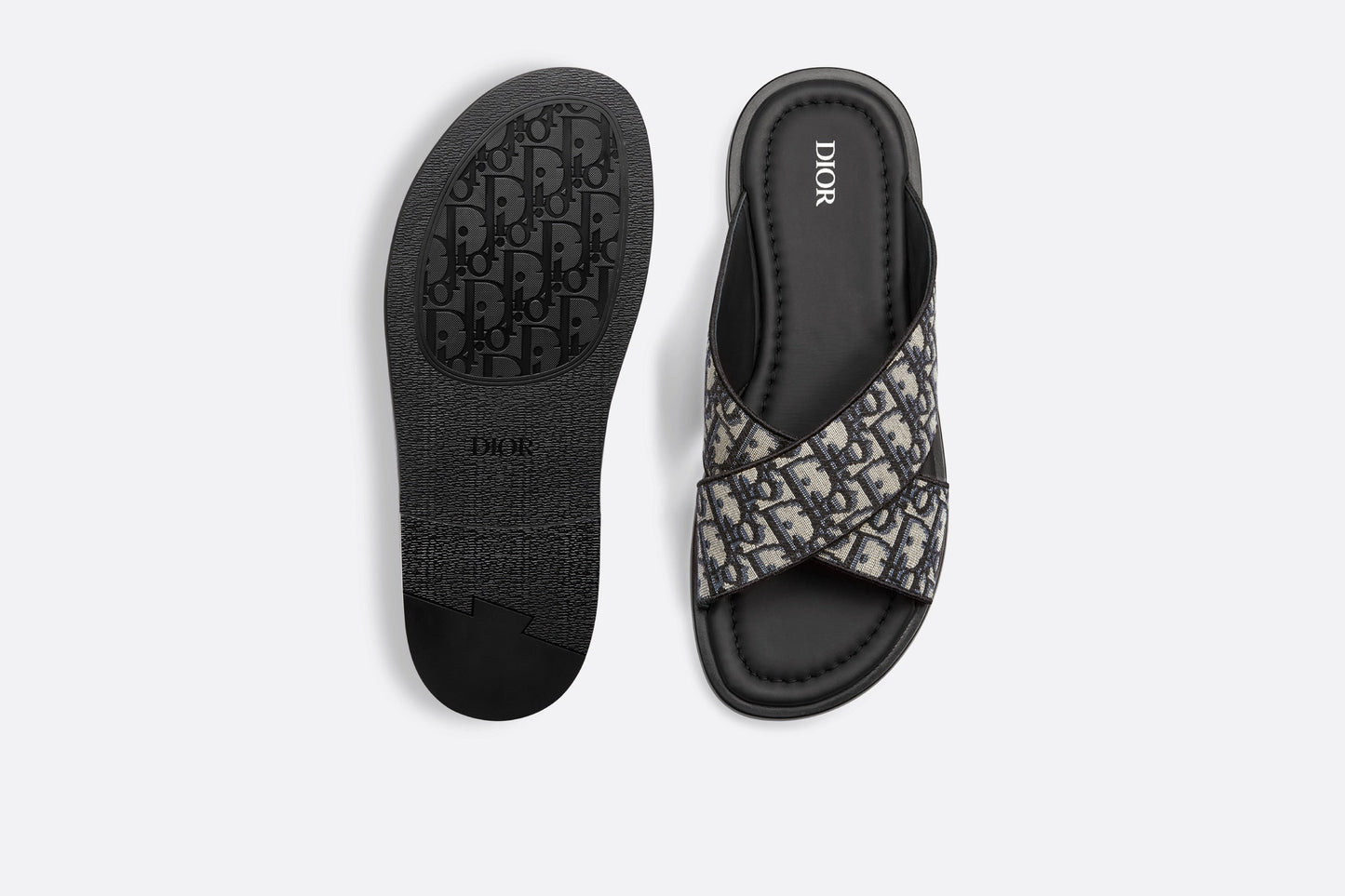 Dior Alias Sandal • Beige and Black Dior Oblique Jacquard