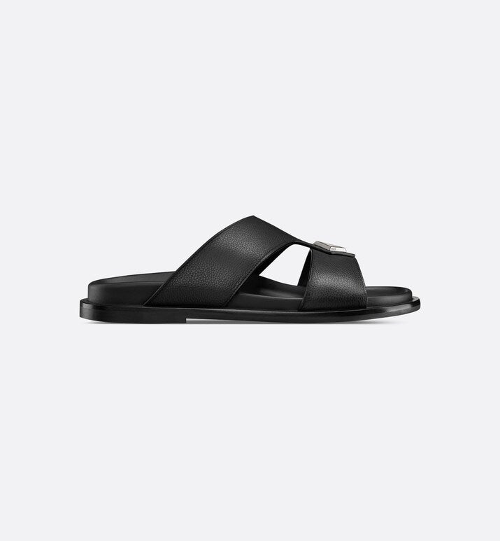 Dior Aqua Sandal • Black Grained Calfskin