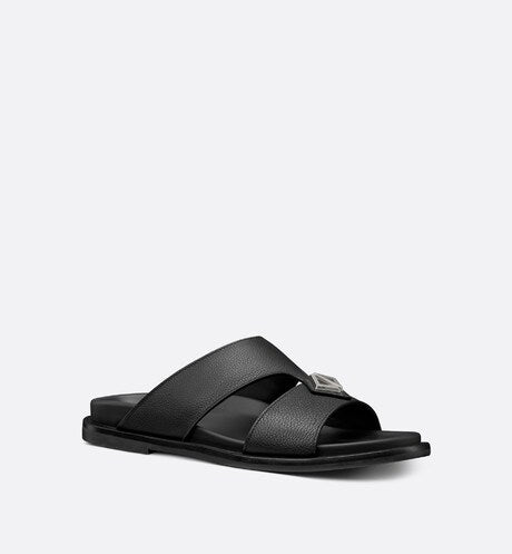 Dior Aqua Sandal • Black Grained Calfskin