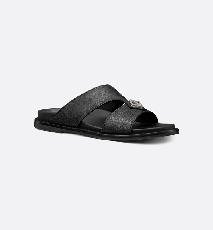 Dior Aqua Sandal • Black Grained Calfskin