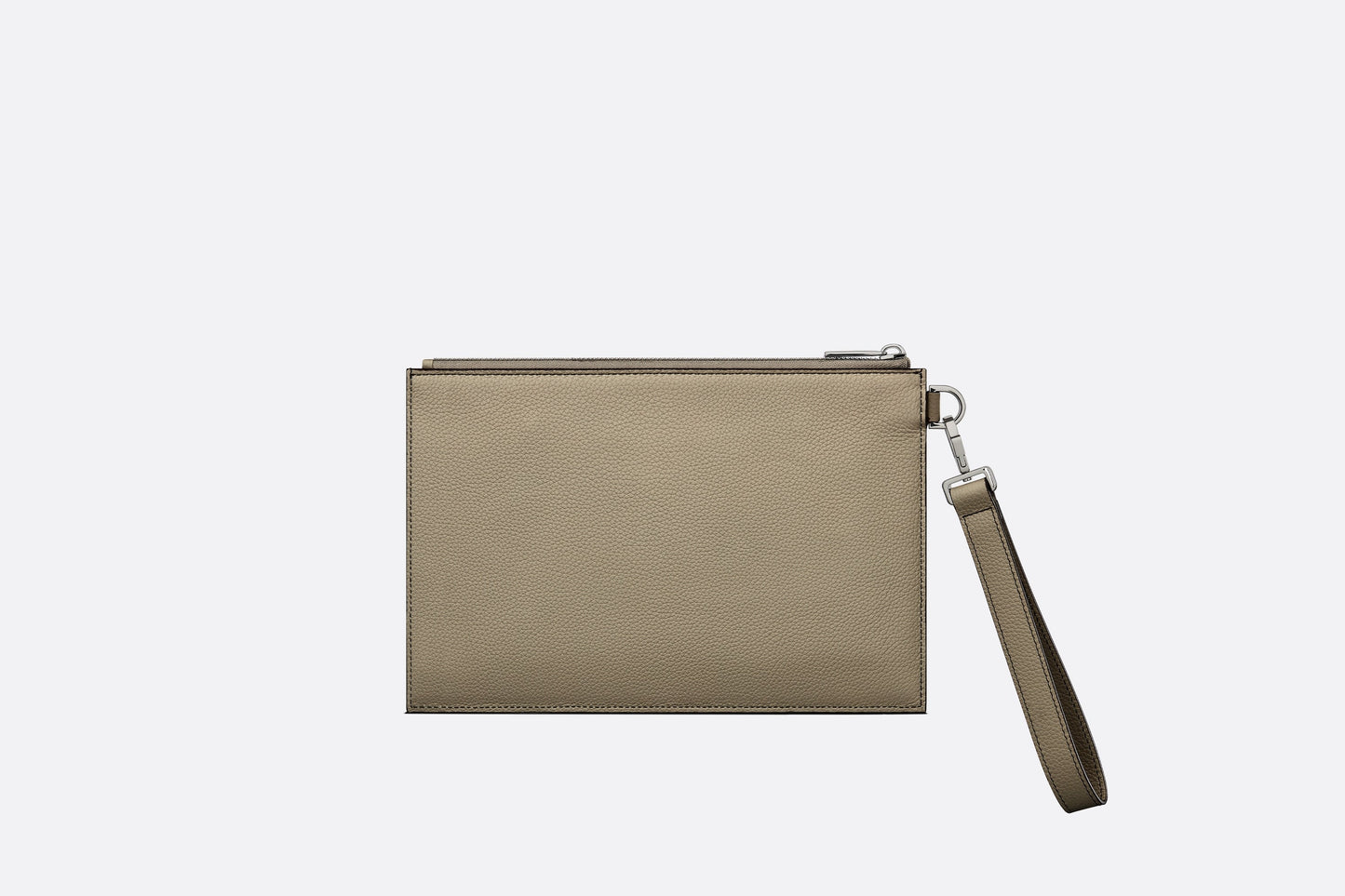 A5 Pouch • Beige Grained Calfskin with CD Icon Signature