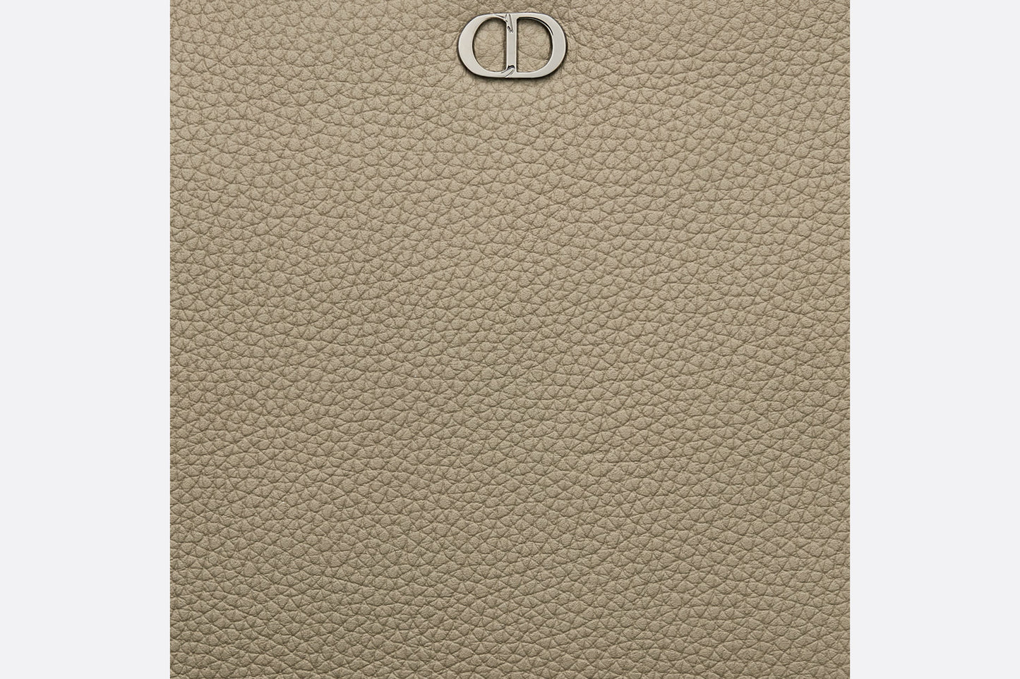 A5 Pouch • Beige Grained Calfskin with CD Icon Signature