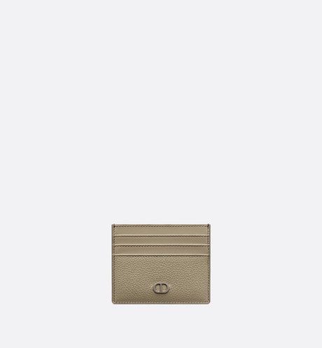 Card Holder • Beige Grained Calfskin with CD Icon Signature