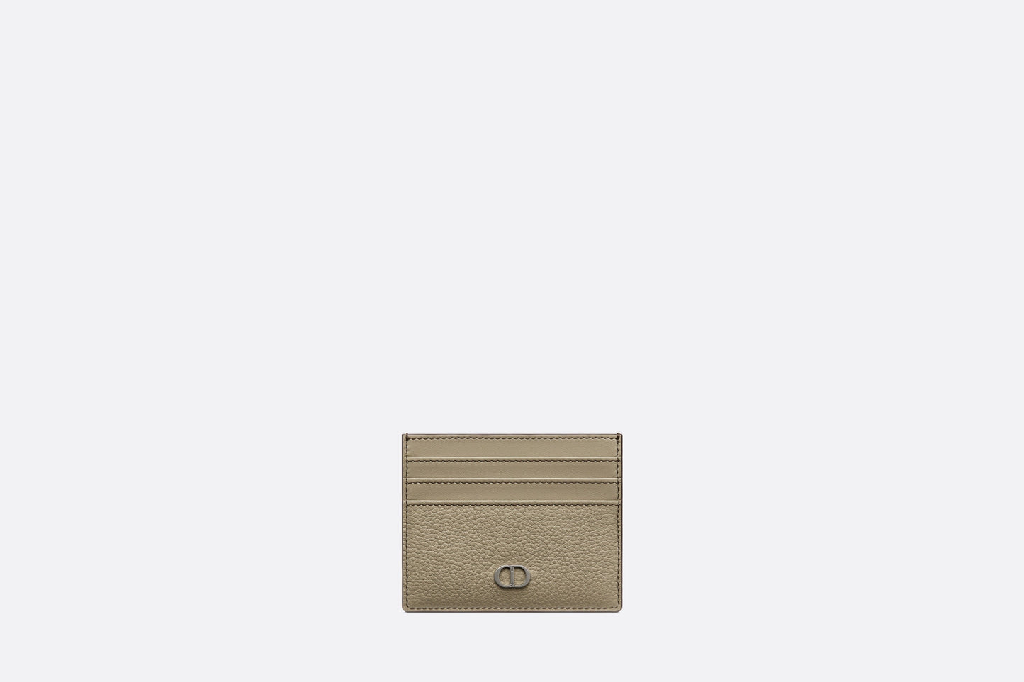 Card Holder • Beige Grained Calfskin with CD Icon Signature