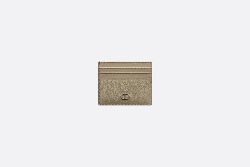 Card Holder • Beige Grained Calfskin with CD Icon Signature