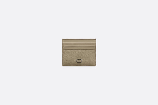Card Holder • Beige Grained Calfskin with CD Icon Signature