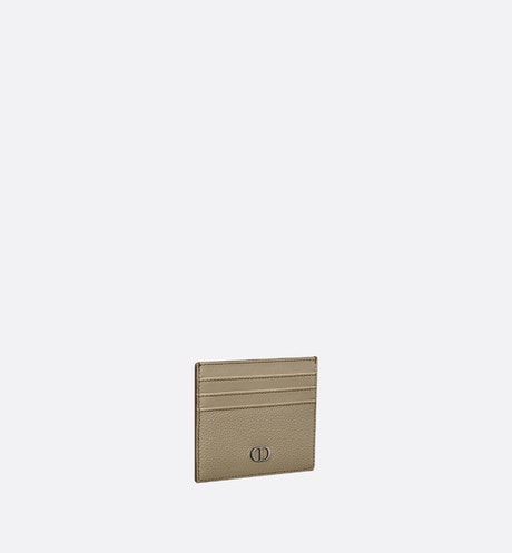 Card Holder • Beige Grained Calfskin with CD Icon Signature