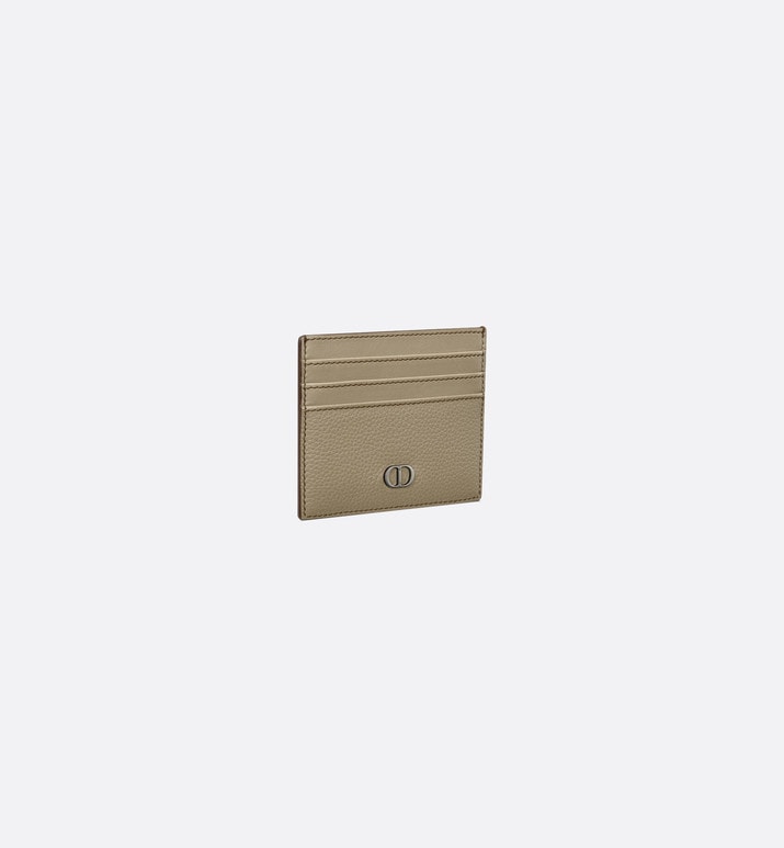 Card Holder • Beige Grained Calfskin with CD Icon Signature