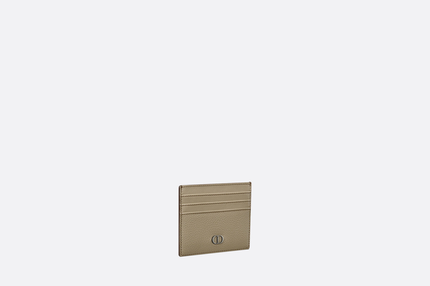 Card Holder • Beige Grained Calfskin with CD Icon Signature