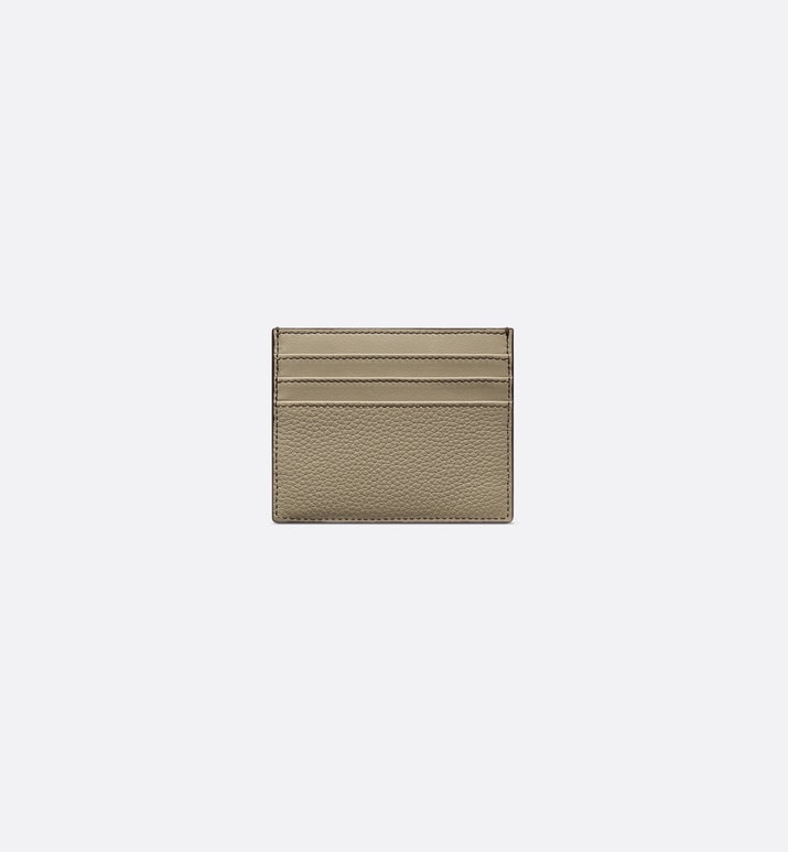 Card Holder • Beige Grained Calfskin with CD Icon Signature
