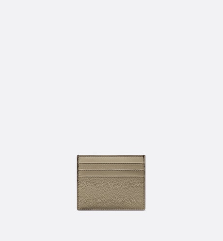 Card Holder • Beige Grained Calfskin with CD Icon Signature