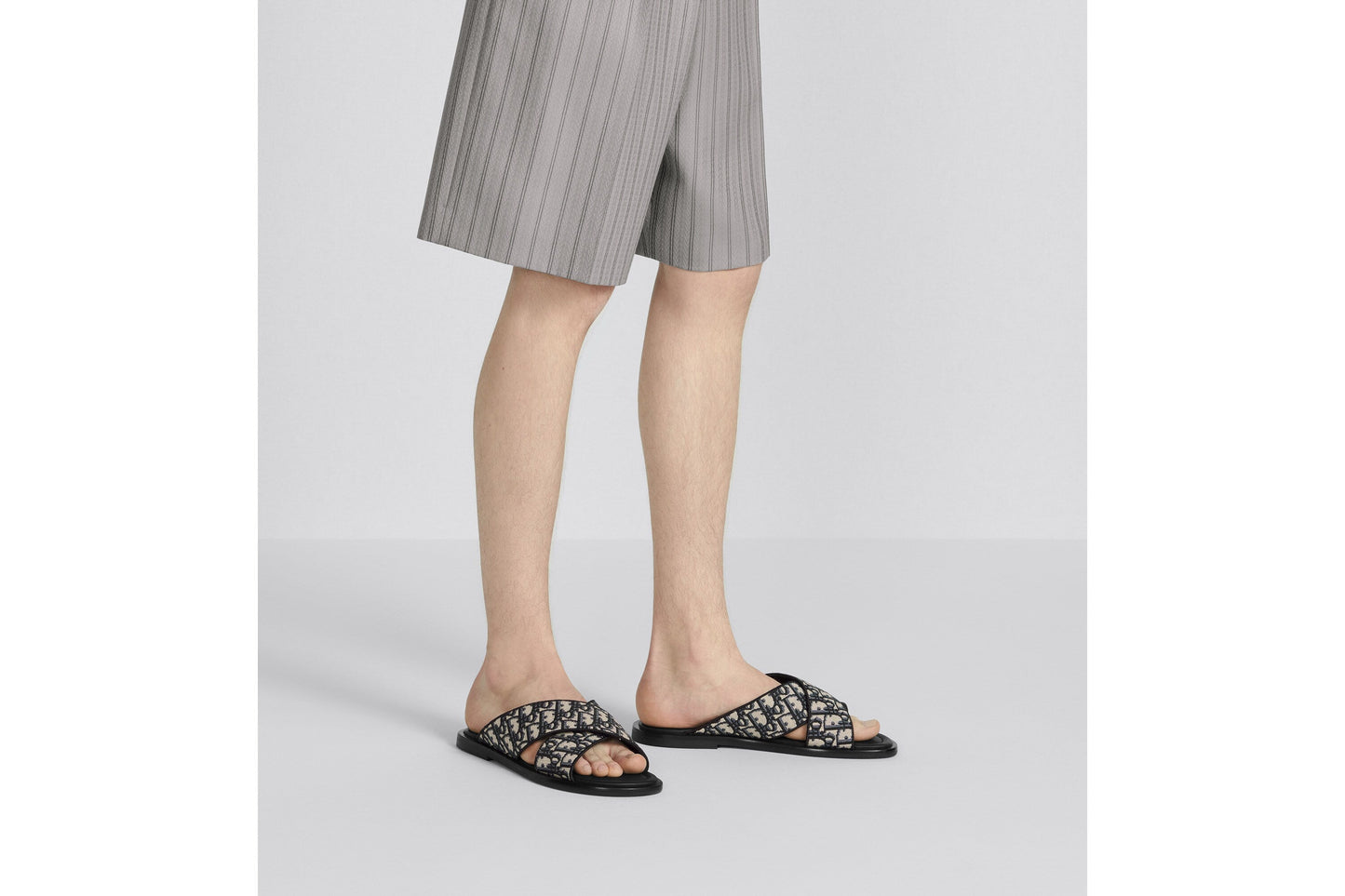 Dior Alias Sandal • Beige and Black Dior Oblique Jacquard