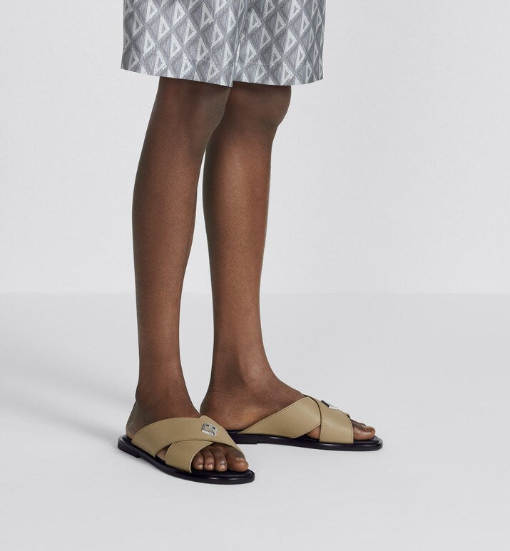 Dior Alias Sandal • Beige Grained Calfskin