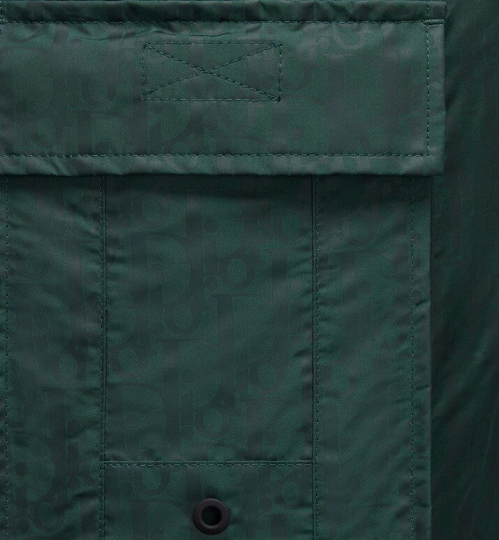 Dior Oblique Swim Shorts • Deep Green Technical Fabric