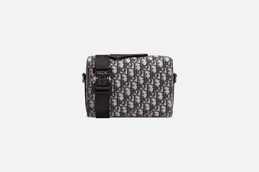 Dior Lingot Pouch • Beige and Black Dior Oblique Jacquard and Black Grained Calfskin