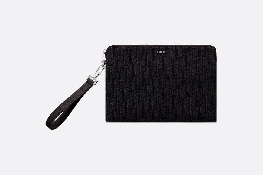Pouch • Black Dior Oblique Jacquard