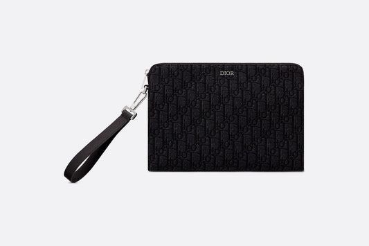 Pouch • Black Dior Oblique Jacquard
