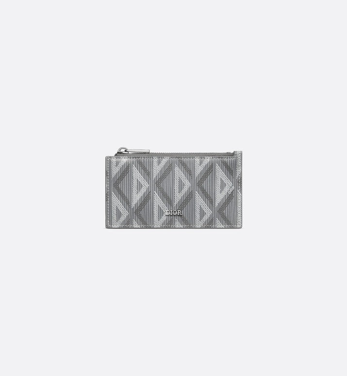 Zipped Card Holder • Dior Gray CD Diamond Canvas