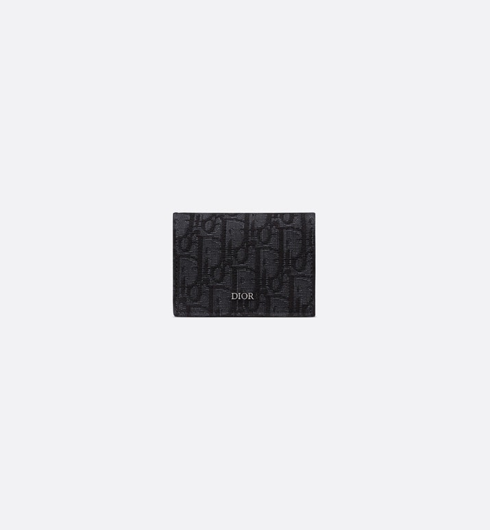 Business Card Holder • Black Dior Oblique Jacquard